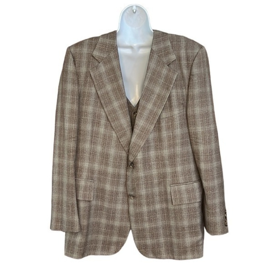 Union International Collection 100% Virgin Wool 2 Piece Blazer & Vest Set 48R